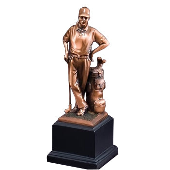 Waiting Golfer Resin Golf Trophy