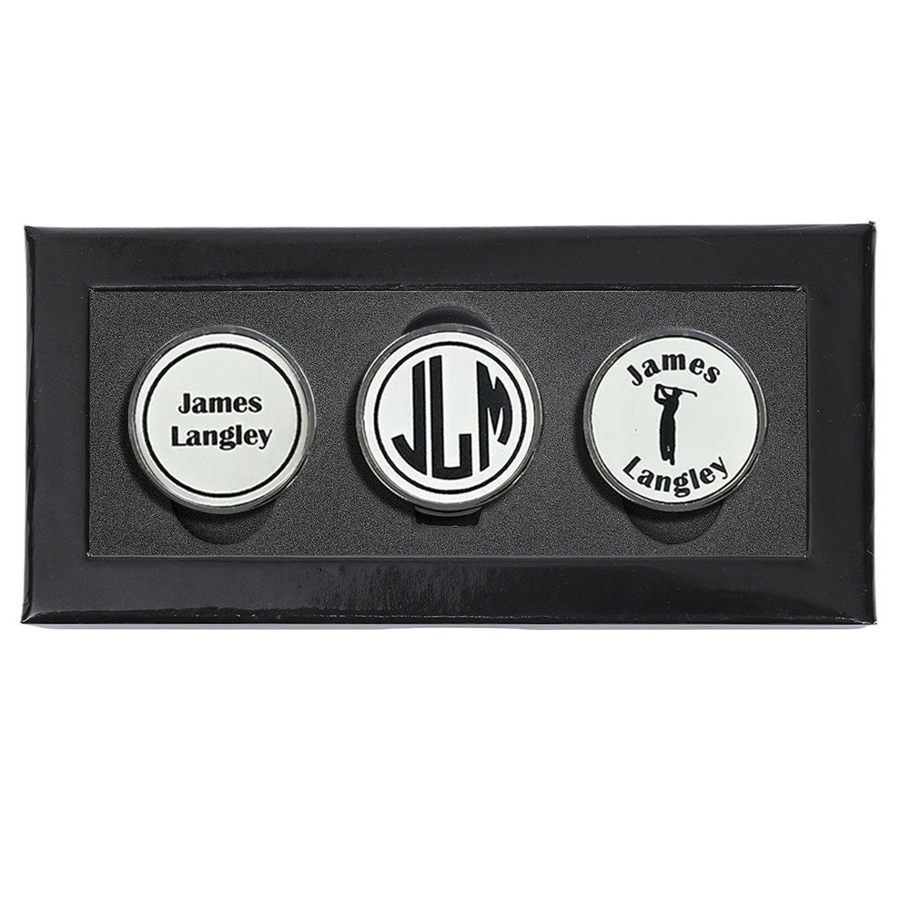 Personalized Hat Clip Golf Ball Marker Set
