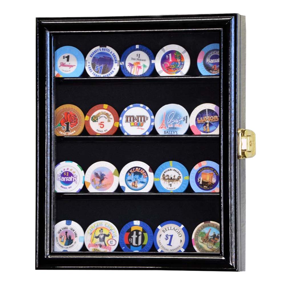 16 Poker Chip Display Cabinet