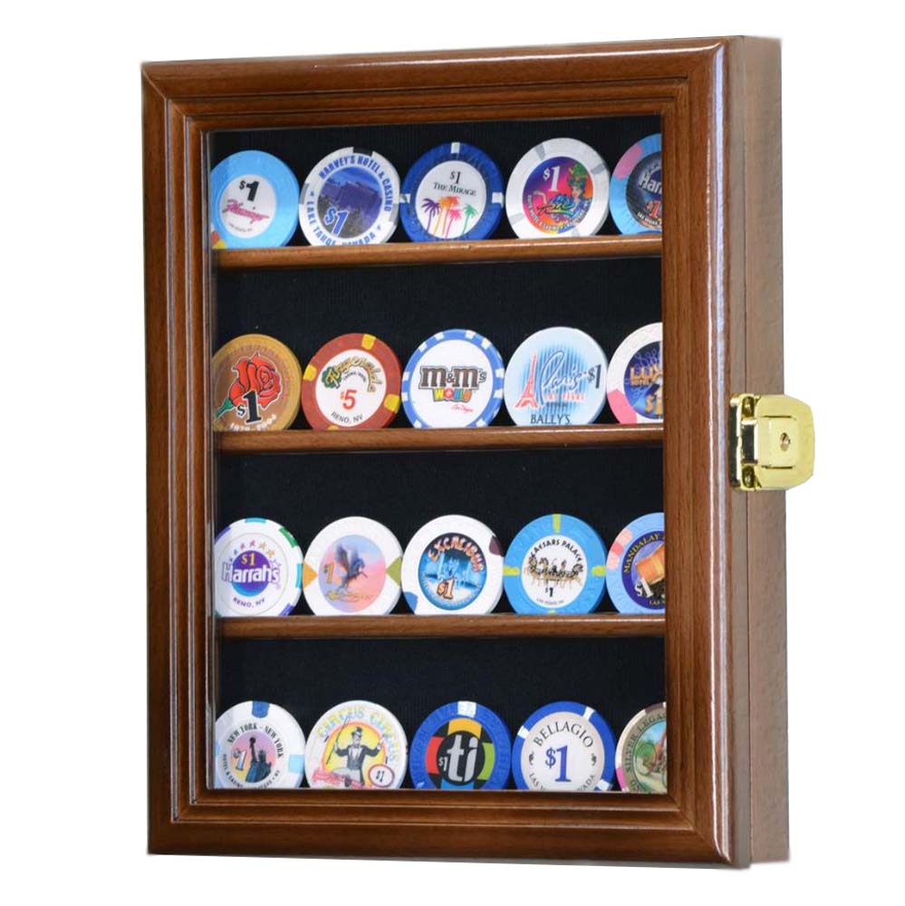 16 Poker Chip Display Cabinet