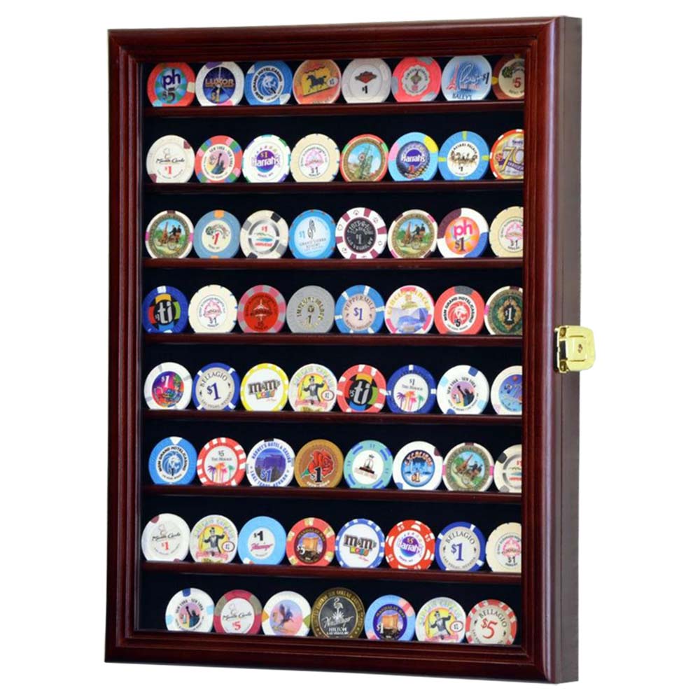 64 Poker Chip Display Cabinet