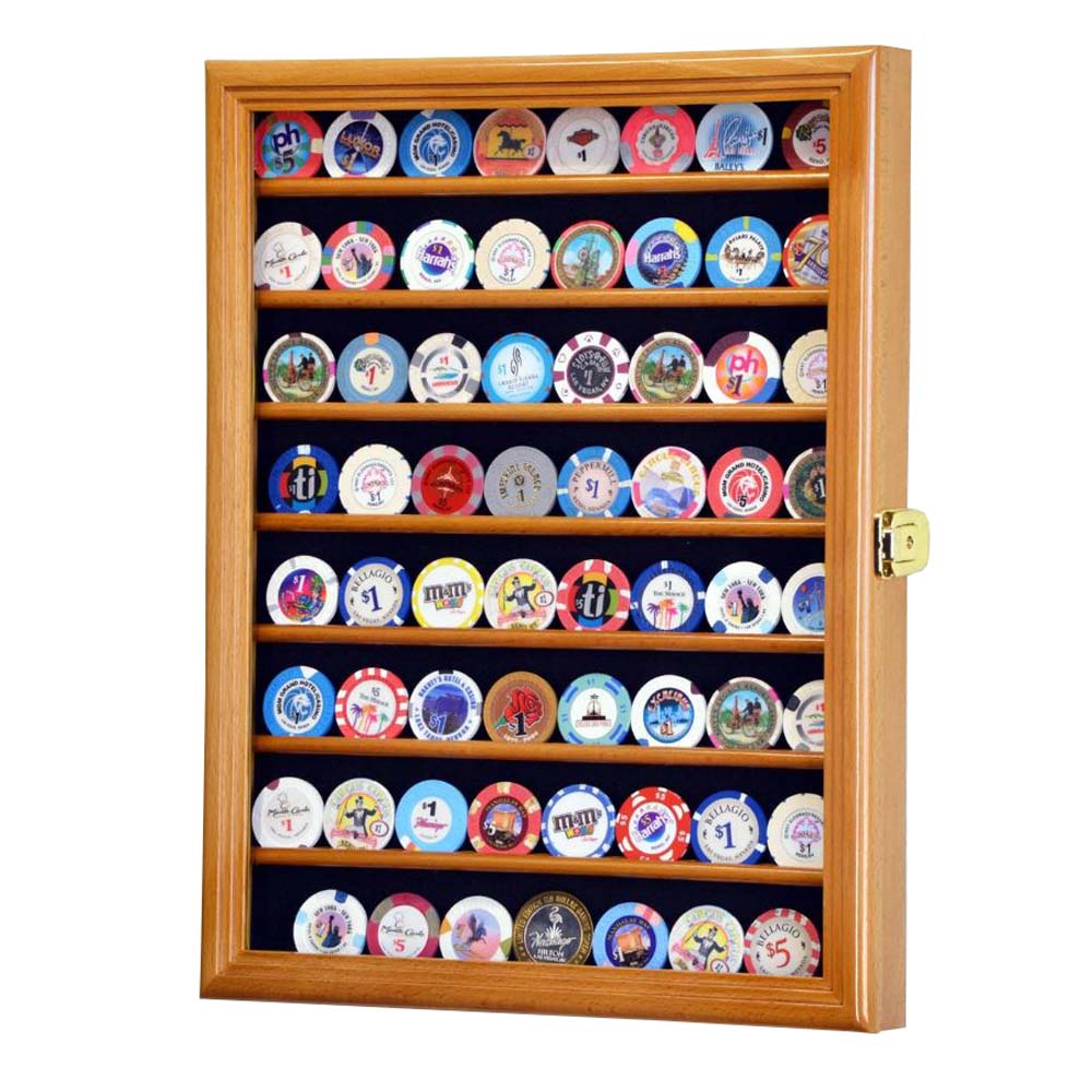 64 Poker Chip Display Cabinet