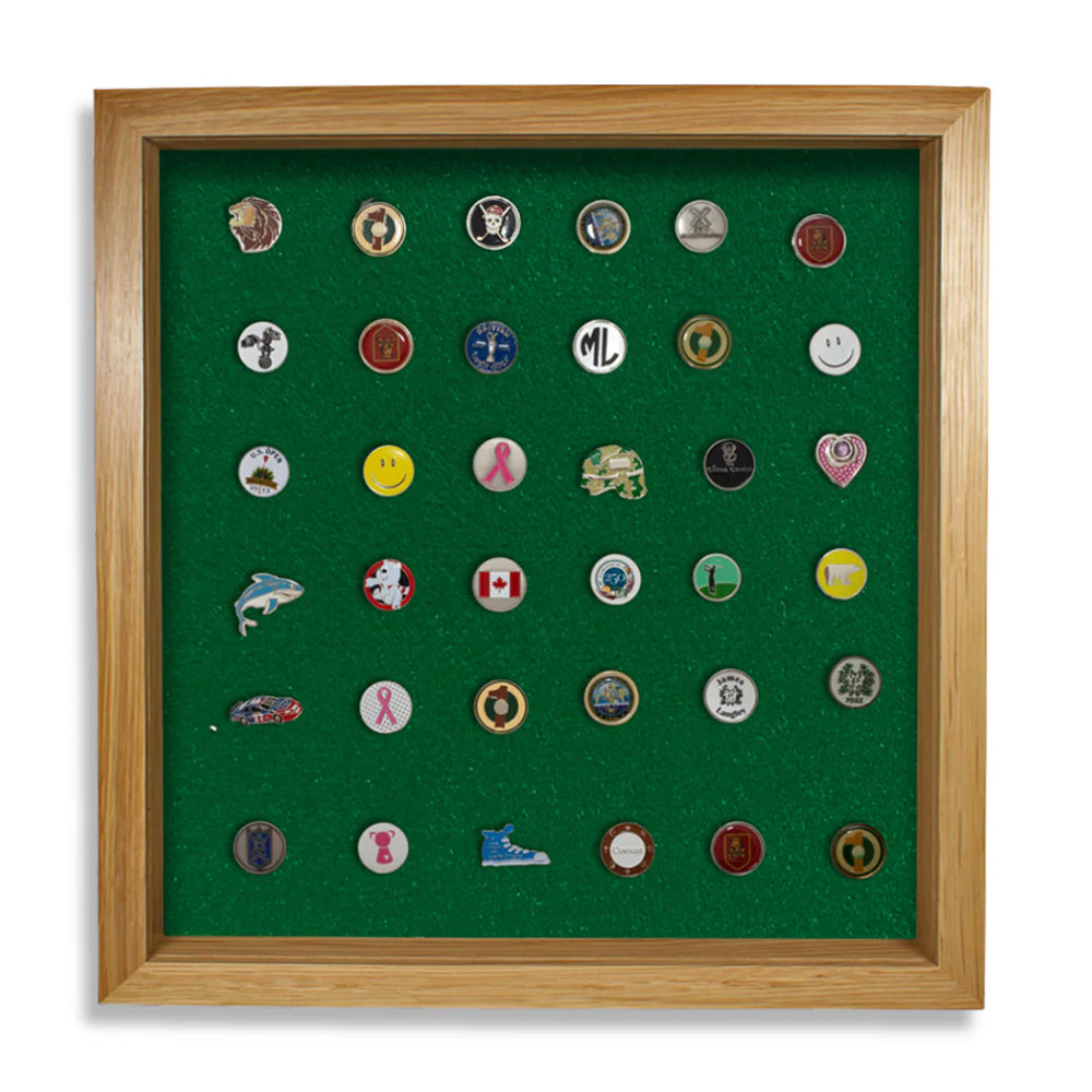50 Golf Ball Display Rack - Oak | Great Golf Memories
