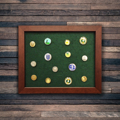 Shadow Box Ball Marker Display -- Cherry