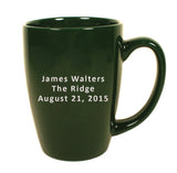 Lady Hole-In-One Cafe Mug -- Hole-In-One Logo