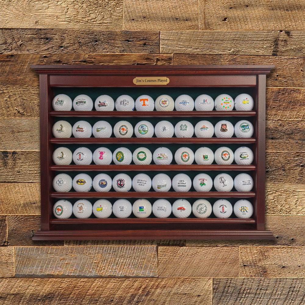 50 Golf Ball Display Rack -- Cherry
