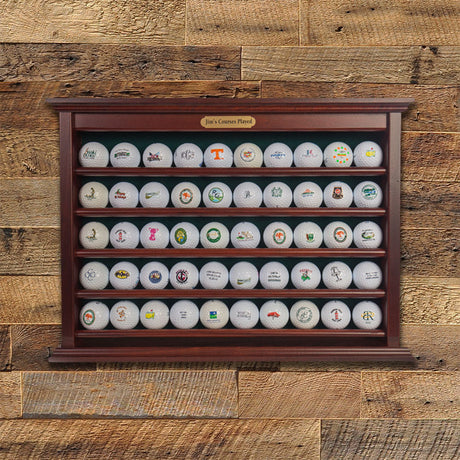 50 Golf Ball Display Rack -- Cherry