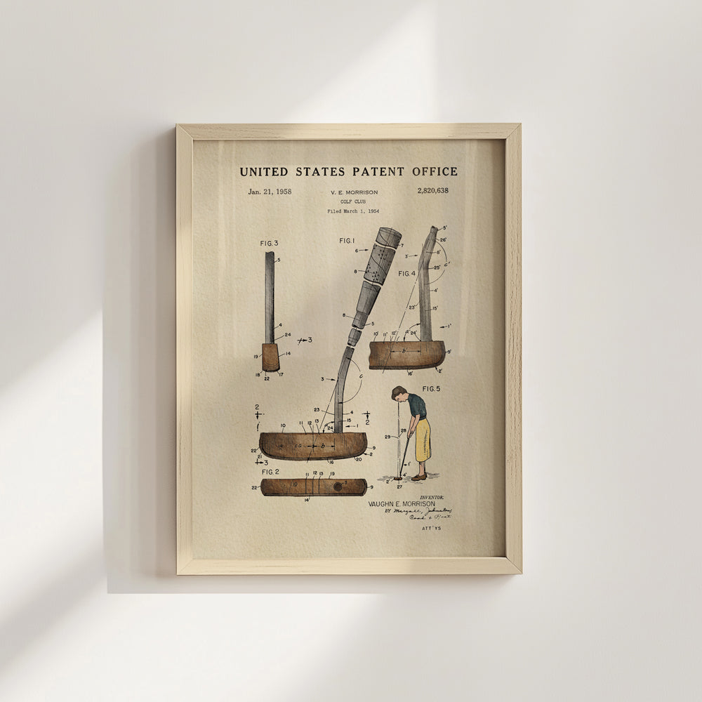 Golf Patent Print - Putter