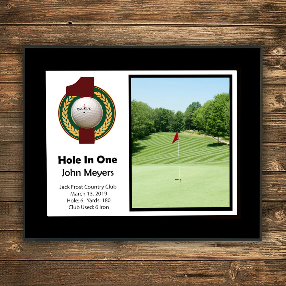 Hole In One Horizontal Laminated Plaque