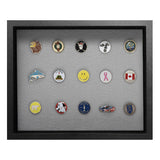 Shadow Box Ball Marker Display -- Black/Gray