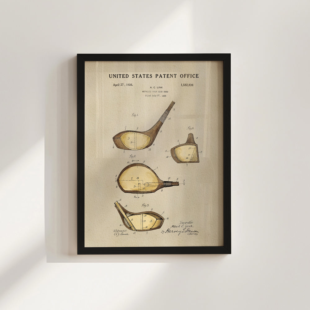 Golf Patent Print - Wood