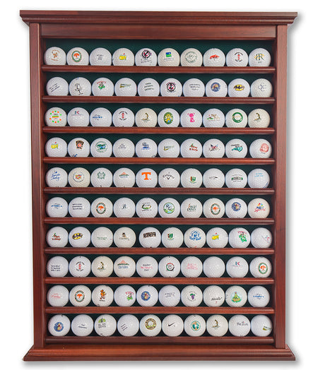 100 Golf Ball Display Rack -- Cherry