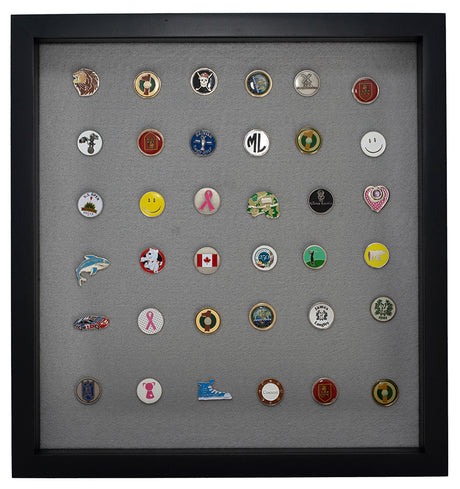 100 Golf Ball Marker Display -- Black/Gray