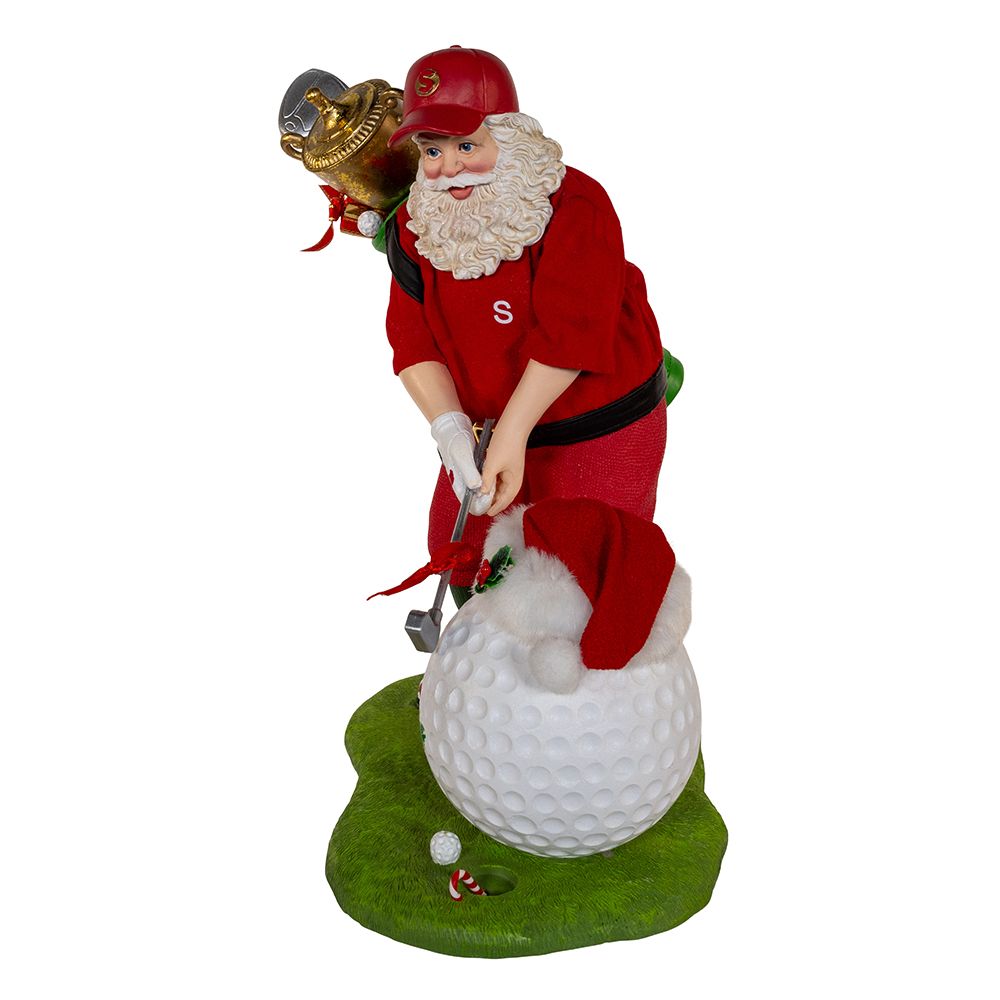 11" Fabriche Golf Santa with Trophy