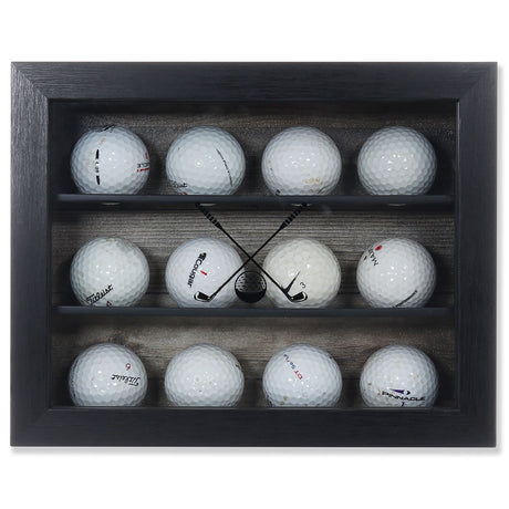 12 Golf Ball Shadow Box Display Case
