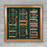 96 Golf Pencil Display Case -- Oak