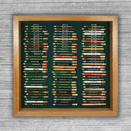 96 Golf Pencil Display Case -- Oak