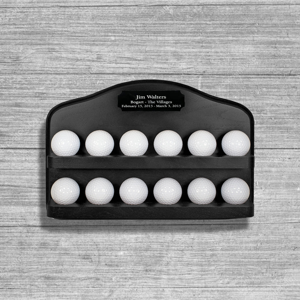 12 Golf Ball Display Rack -- Black