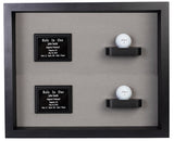 2 Holes in One Shadowbox Display-Cherry -- Black/Gray