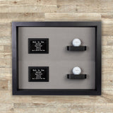 2 Holes in One Shadowbox Display-Cherry -- Black/Gray