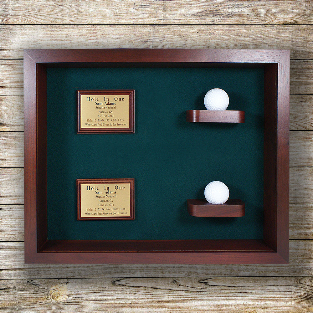 2 Holes in One Shadowbox Display
