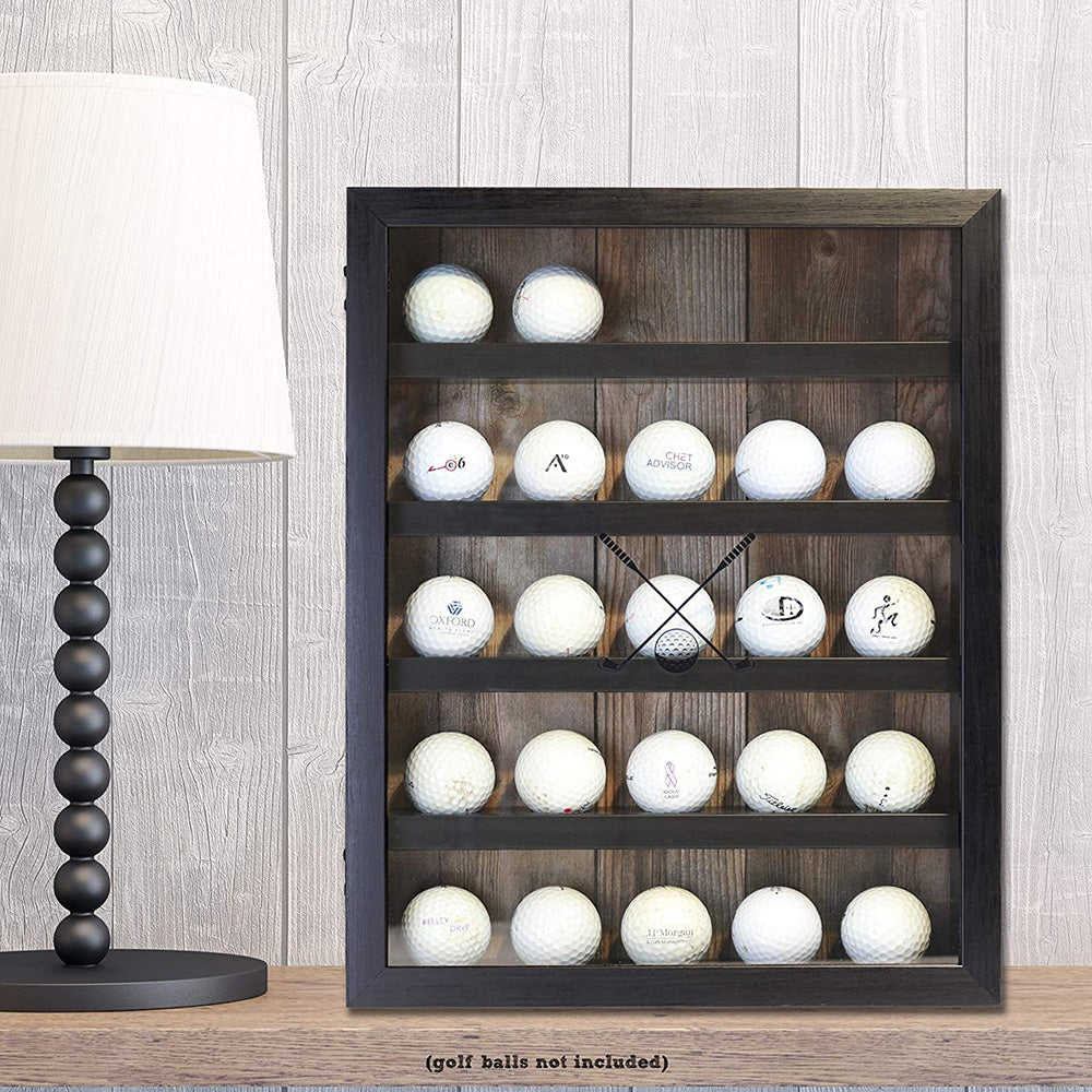 25 Golf Ball Shadow Box Display Case