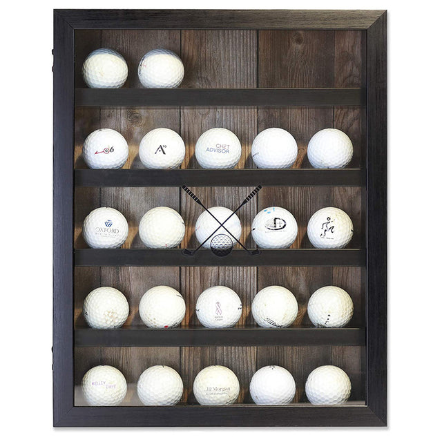 25 Golf Ball Shadow Box Display Case