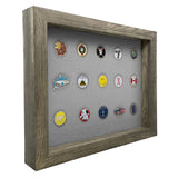 Shadow Box Ball Marker Display -- Gray/Gray