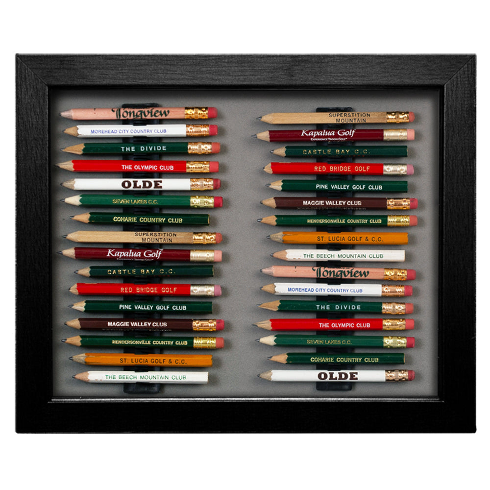 32 Golf Pencil Display Case -- Black/Gray