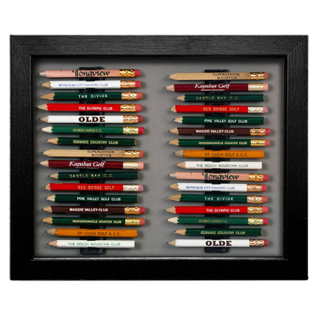 32 Golf Pencil Display Case -- Black/Gray
