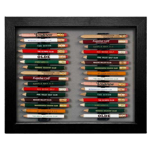 32 Golf Pencil Display Case -- Black/Gray