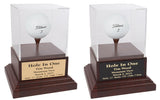 Acrylic Hole In One Display with Cherry Wood Base -- Black