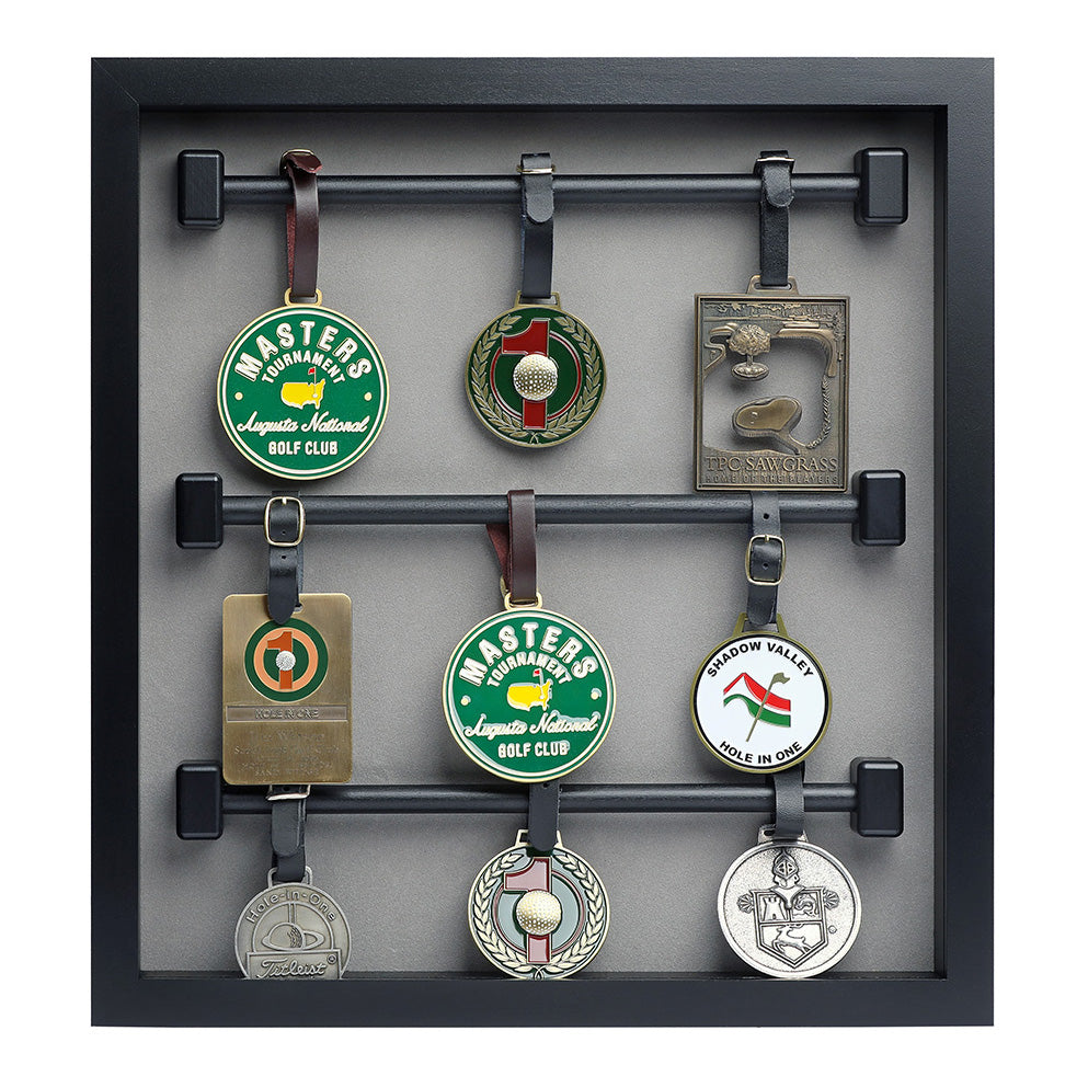 40 Bag Tag Collection Display -- Black/Gray
