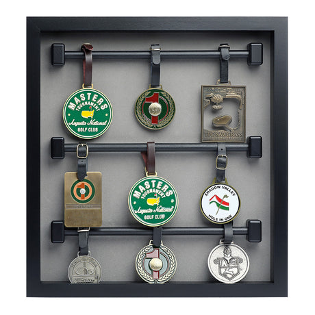 40 Bag Tag Collection Display -- Black/Gray