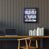 40 Bag Tag Collection Display -- Black/Gray