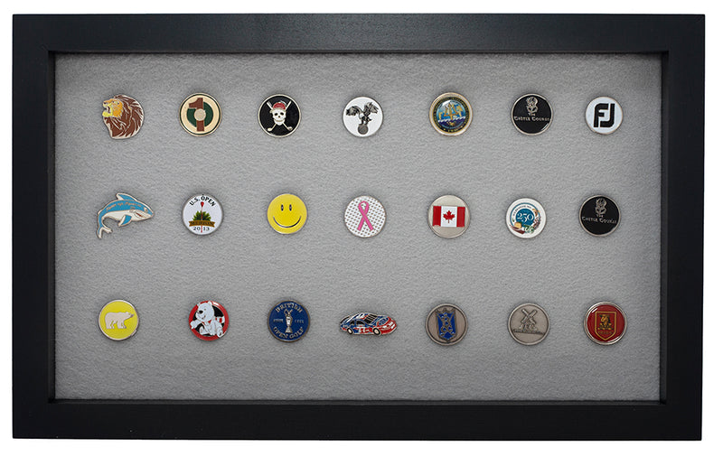 40 Golf Ball Marker Display -- Black/Gray