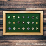 40 Golf Ball Marker Display -- Oak