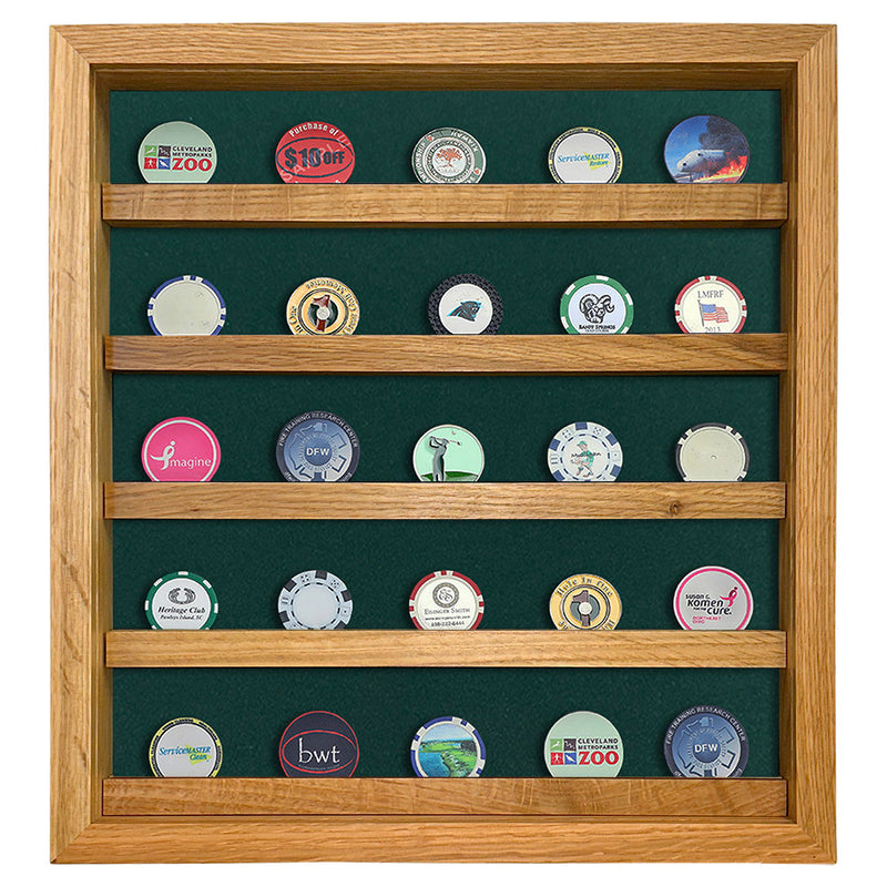 45 Poker Chip Display Cabinet -- Oak