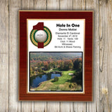 Hole In One Laminated Plaque -- Red Mahogany