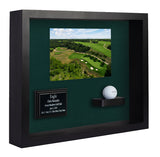 Ball & Photo/Scorecard Shadowbox Display -- Black/Green