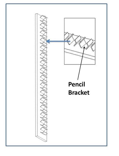 96 Golf Pencil Display Case -- Black/Gray