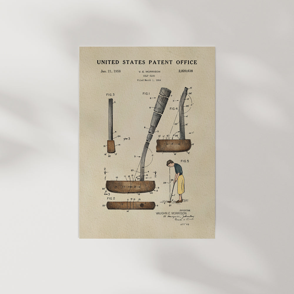 Golf Patent Print - Putter
