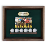 6 Ball Shadowbox Display -- Walnut