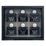 6 Golf Ball Shadow Box Display