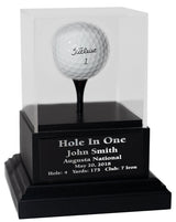 Acrylic Hole In One Display with Cherry Wood Base -- Black