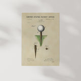 Golf Patent Print - Tee
