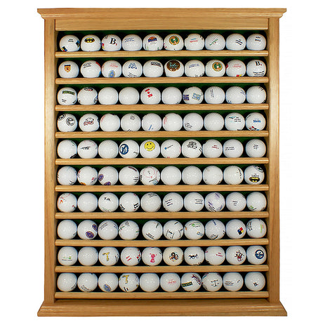 100 Golf Ball Display Rack -- Oak