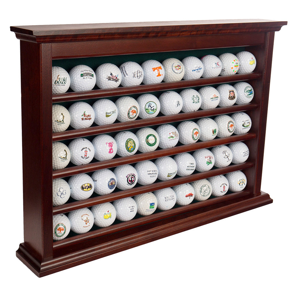 50 Golf Ball Display Rack -- Cherry