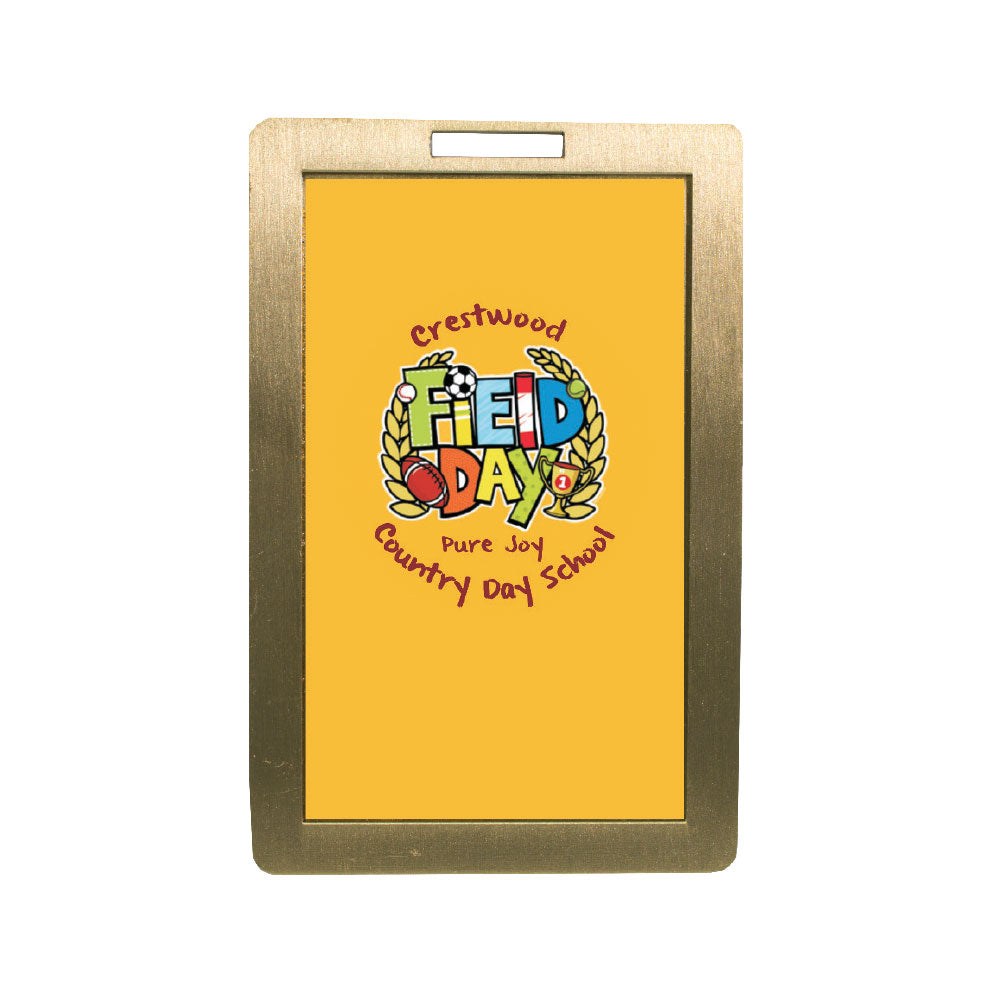 Custom Domed Metal Rectangular Bag Tag