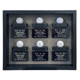 6 Golf Ball Shadow Box Display